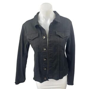 htrailz Black Leopard Skull Beaded Jeweled Rhonestone Long Sleeve Coat Jacket M